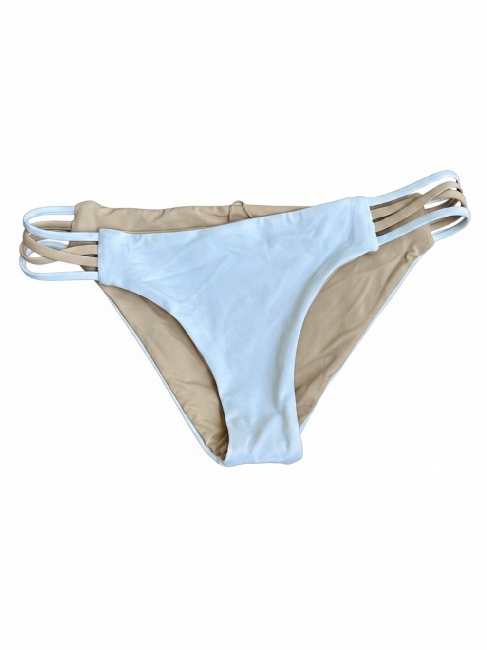 NWOT L*Space Low Down bikini bottoms white cream